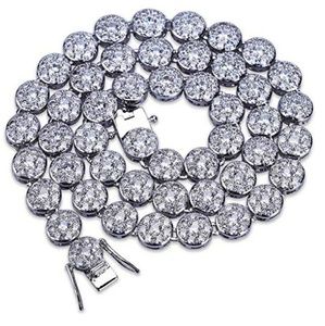 1 Row 14K Cluster Diamond Iced O